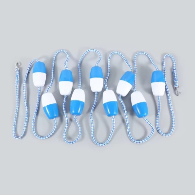 Swimming pool safety divider rope