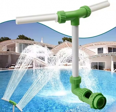 Swimming pool waterfall fountain